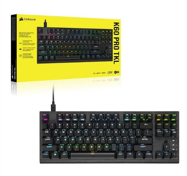 CORSAIR-K60-PRO-TKL-RGB-Optical-Mechanical-Gaming-Keyboard,-Backlit-RGB-LED,-CORSAIR-OPX,-Black,-(LS)-CH-911D01A-NA-Rosman-Australia-1