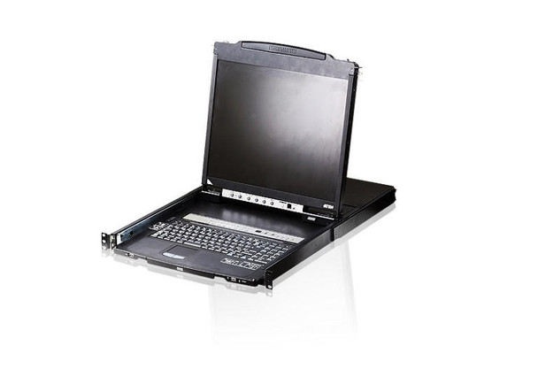 Aten-Rackmount-KVM-Switch-Dual-Rail-8-Port-VGA-PS/2-USB-w/-19"-LCD-Display,-2x-Custom-KVM-Cables-Included,-1280x1024@75hz-Display,-LED-Illumination-CL5808N-ATA-AU-Rosman-Australia-1