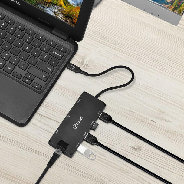 Bonelk-Long-Life-USB-C-to-8-in-1-Multiport-Hub-(Black)-ELK-80053-R-Rosman-Australia-6