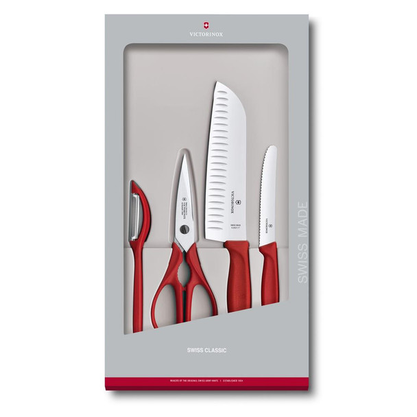 Victorinox-Classic-Kitchen-4-Piece-Set-(Red)-6.7131.4G-Rosman-Australia-1