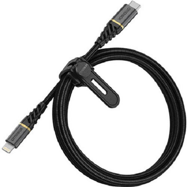 OtterBox-Lightning-to-USB-C-Fast-Charge-Premium-Cable-(1M)---Black-(78-52654),3-AMPS-(60W),MFi/USB-PD,10K-Bend/Flex,Braided,-Apple-iPhone/iPad/MacBook-78-52654-Rosman-Australia-1