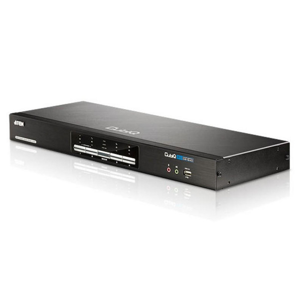 Aten-Desktop-KVMP-Switch-4-Port-Dual-Display-DVI-Dual-Link-w/-audio,-2x-Custom-KVM-Cables-Included,-2x-USB-Port,-Selection-Via-Front-Panel-CS1644A-AT-U-Rosman-Australia-1