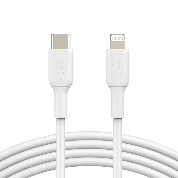 Belkin-BoostCharge-Lightning-to-USB-C-Cable-(1m/3.3ft)---White-(CAA003bt1MWH),-480Mbps,-8K+-bend,-Apple-iPhone-/-iPad-/-Macbook,-2YR-CAA003bt1MWH-Rosman-Australia-1
