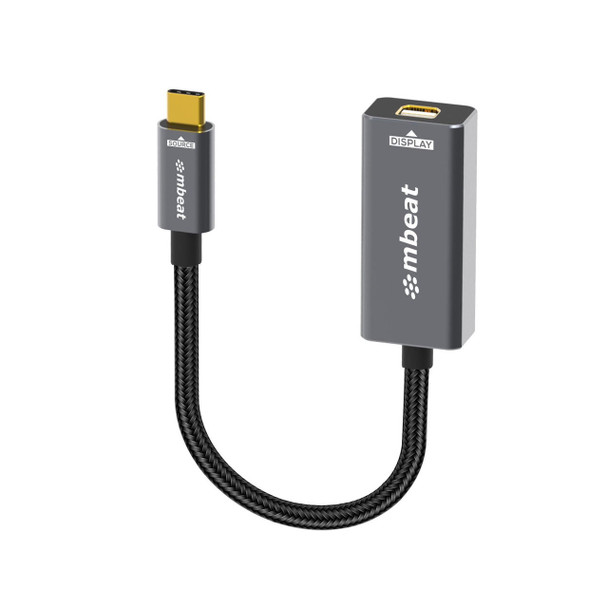 mbeat-Tough-Link-USB-C-to-Mini-DisplayPort-Adapter--Host-Interface:-USB-C-3.2-Gen-2-Up-to-4K@60Hz-(3840×2160)-MB-XAD-CMDPF-Rosman-Australia-1
