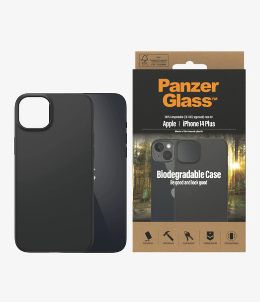 Panzer-Glass-PanzerGlass-Apple-iPhone-14-Plus-Biodegradable-Case---Black-(0419),-Military-Grade-Standard,-Wireless-charging-compatible,-Scratch-Resistant,-2YR-0419-Rosman-Australia-1