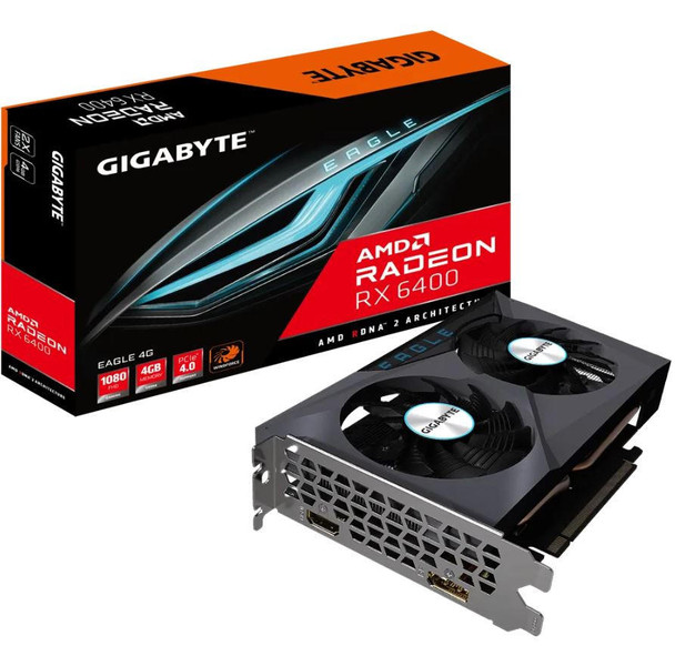 Gigabyte-AMD-Radeon-RX-6400-EAGLE-4G-Video-Card-GDDR6,PCI-E-4.0,DisplayPort-1.4-x1-HDMI-2.1-x1-GV-R64EAGLE-4GD-1.0-Rosman-Australia-1