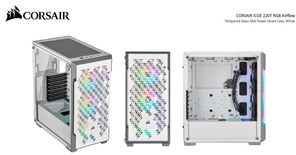 Corsair-iCUE-220T-RGB-Airflow-Smart-ATX,-mATX,-Mini-ITX-Case---3x-SP120-Fan,-Lighting-Node-Core,White.-2-Years-Warranty-(LS)-CC-9011174-WW-Rosman-Australia-1