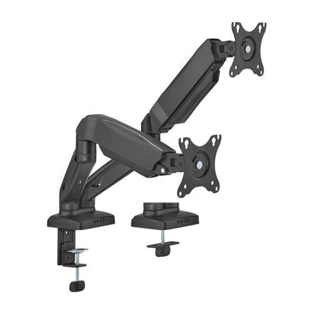 Brateck-Economy-Dual-Screen-Spring-Assited-Monitor-Arm-Fit-Most-17"-32"-Monitor-Up-to-9-kg-VESA-75x75/100x100-LDT13-C024E-Rosman-Australia-1