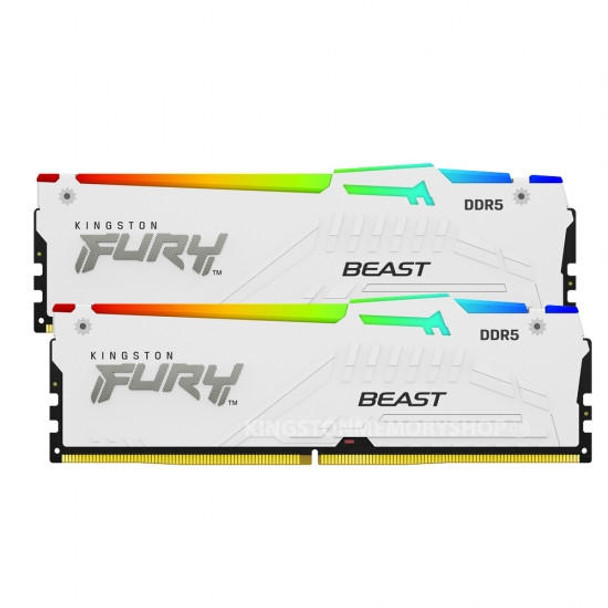 Kingston-Fury-Beast-White-RGB-Expo-32GB-5200MT/s-DDR5-CL36-DIMM-Desktop-Gaming-Memory-Kit-with-2---KF552C36BWEAK2-32-KF552C36BWEAK2-32-Rosman-Australia-2