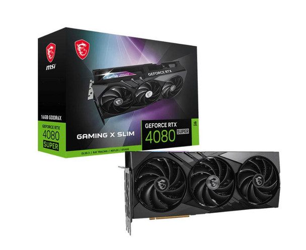 MSI-GeForce-RTX-4080-SUPER-16G-GAMING-X-SLIM--Video-Card--2610-MHz-Boost-Clock,-16GB-GDDR6X,DisplayPort-x-2--(v1.4a),HDMI-x-2-GeForce-RTX-4080-SUPER-16G-GAMING-X-SLIM-Rosman-Australia-1