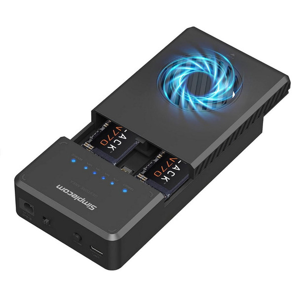 Simplecom-SD560-Dual-Bay-NVMe-M.2-SSD-Enclosure-Offline-Clone-Docking-Station-USB-3.2-Gen2-10Gbps-SD560-Rosman-Australia-1