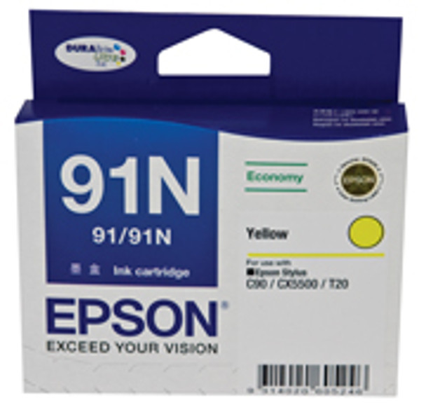 Epson-91N-Yellow-Ink-Cart-215-pages-Yellow-C13T107492-Rosman-Australia-1