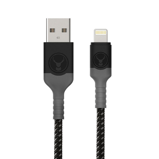 Bonelk-Longlife-Series-1m-USB-to-Lightning-Cable---Black/Grey-ELK-01043-R-Rosman-Australia-1