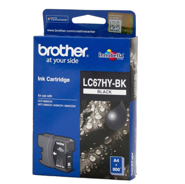 Brother-BLACK--HIGH-YIELD-INK-CARTRIDGE-TO-SUIT-DCP-6690CW,-MFC-5890CN/6490CW/6890CDW---UP-TO-900-PAGES-(LC-67HYBK)-LC-67HYBK-Rosman-Australia-2