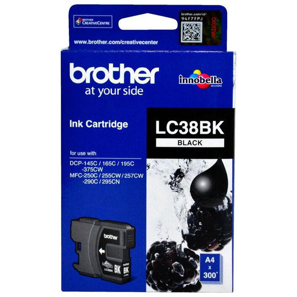 Brother-BLK-INK-CARTRIDGE-FOR-DCP-145C/165C-(LC-38BK)-8ZC62100140-Rosman-Australia-1