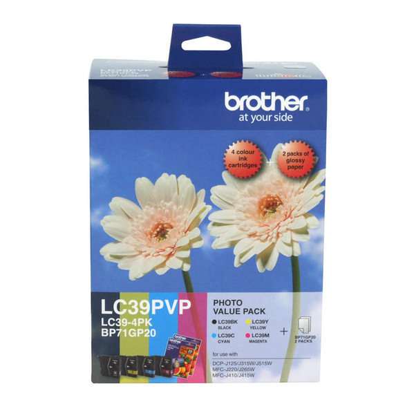 Brother-LC-39-PHOTO-VALUE-PACK-1X-BLACK-1X-CYAN-1X-MAGENTA-1X-YELLOW-+-40-SHEETS-PHOTO-PAPER-(LC-39PVP)-LC-39PVP-Rosman-Australia-2