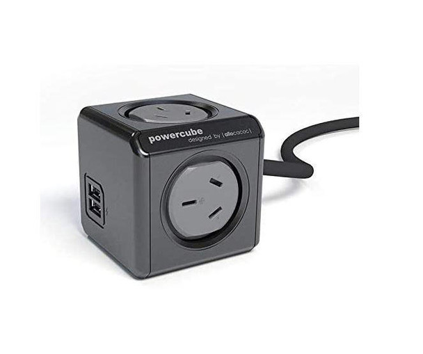 ALLOCACOC-POWERCUBE-Extended-USB-4-Outlets-2-USB,-3M-WITH-SURGE-in-Black--New-5404/AUEUPC/Black-Rosman-Australia-1