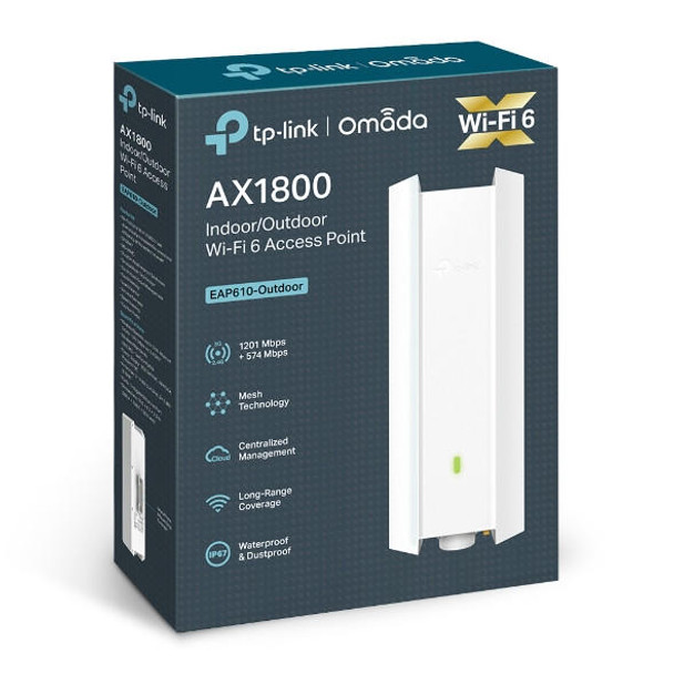 TP-Link-EAP610-Outdoor-AX1800-Indoor/Outdoor-WiFi-6-Access-Point,-1.8-Gbps,-Long-Range-Coverage,-IP67-Weatherproof,-OFDMA,-MU-MIMO,-Omada-Messh-EAP610-Outdoor-Rosman-Australia-1