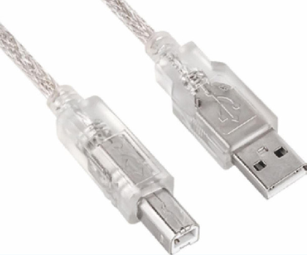 Astrotek-USB-2.0-Printer-Cable-3m---Type-A-Male-to-Type-B-Male-Transparent-Colour-(~CBUSBAB3M)-AT-USB-AB-3M-Rosman-Australia-1