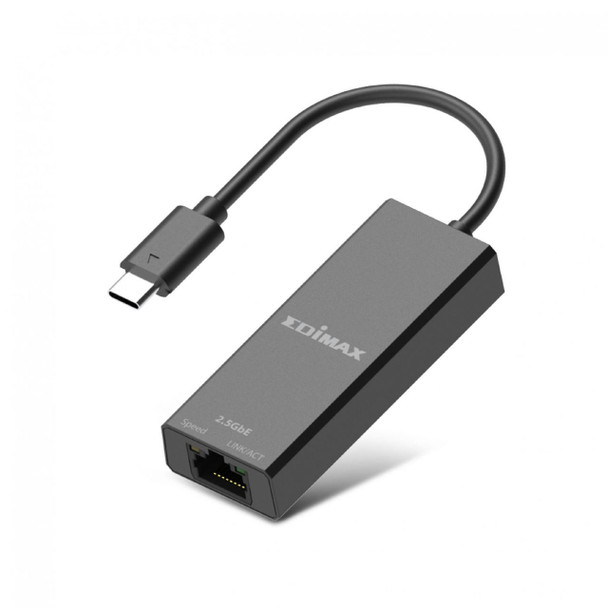 Edimax-EU-4307-V2-USB-Type-C-to-2.5G-Gigabit-Ethernet-Adapter-Up-To-100M/1Gbps-/-2.5Gbps-LED-Indicator-Plug-and-Play--Black-NWE-EU-4307-V2-Rosman-Australia-1
