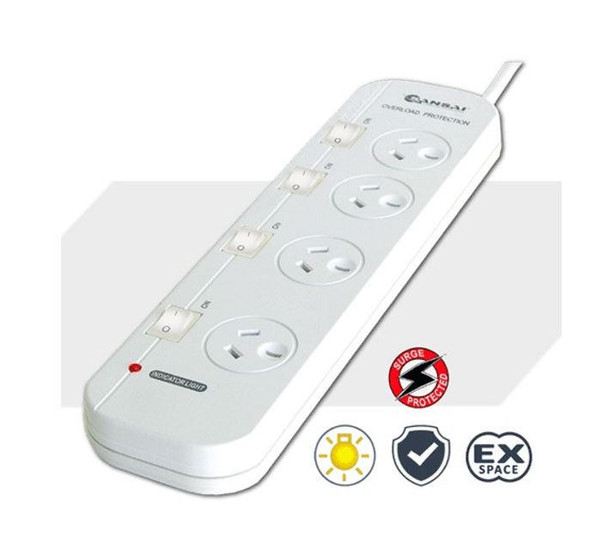 Generic-Sansai-4-Way-Power-Board-(421SW)-with-Individual-Switches-and-Surge-Protection-2-Extra-Spaced-Sockets-Indicator-Light-100CM-Lead-240VAC-50Hz-10A-PAD-421SW-Rosman-Australia-1