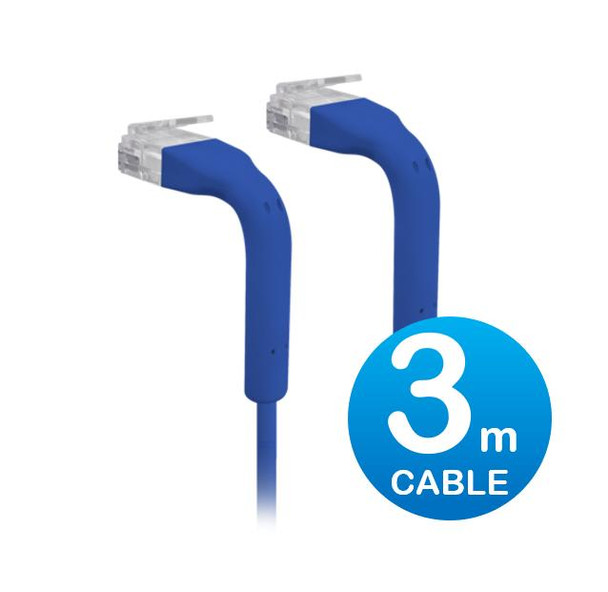 Ubiquiti-UniFi-Patch-Cable-3m-Blue,-Both-End-Bendable-to-90-Degree,-RJ45-Ethernet-Cable,-Cat6,-Ultra-Thin-3mm-Diameter-U-Cable-Patch-3M-RJ45-BL-U-CABLE-PATCH-3M-RJ45-BL-Rosman-Australia-1