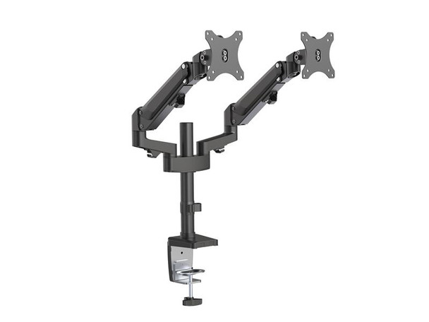 Brateck-Dual-Monitors-Heavy-Duty-Aluminum-Gas-Spring-Monitor-Arm-Fit-Most-17''-32''-Up-to-12kg-per-screen-VESA-75x75/100x100-LDT47-C024N-Rosman-Australia-1