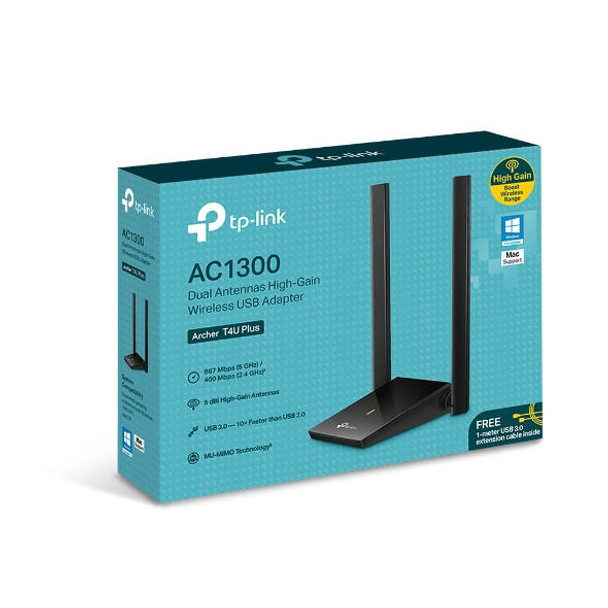 TP-Link-Archer-T4U-Plus-AC1300-Dual-Antennas-High-Gain-Wireless-USB-Adapter-Archer-T4U-Plus-Rosman-Australia-2