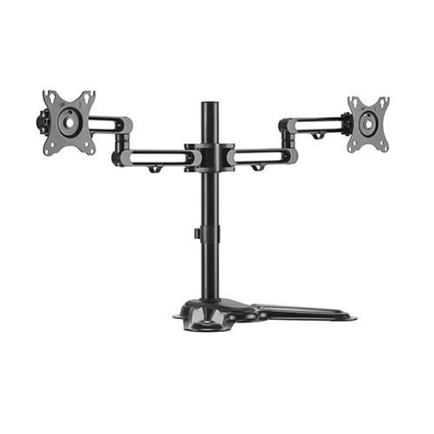 Brateck-Dual-Free-Standing-Monitor-Premium-Articulating-Aluminum-Monitor-Stand-Fit-Most-17"-32"-Monitors-Up-to-8kg-per-screen-VESA-75x75/100x100-LDT30-T024-Rosman-Australia-1