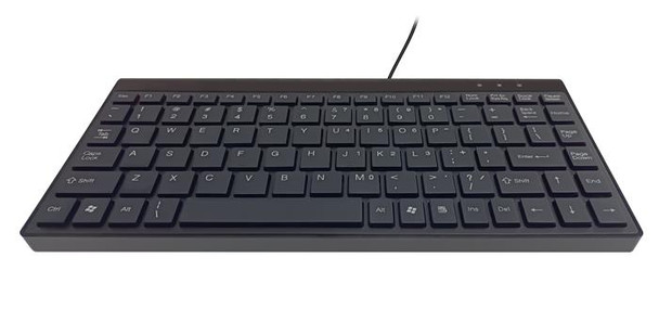 8Ware-Compact-Mini-Ergonomic-Keyboard-USB--PS2-Black-88-Keys-Multimedia-Keyboard-Windows-7-/-8-/-10-/-Vista，IBM-or-Compatible-systems-Plug--play-pap-KB-MINIUP-Rosman-Australia-1