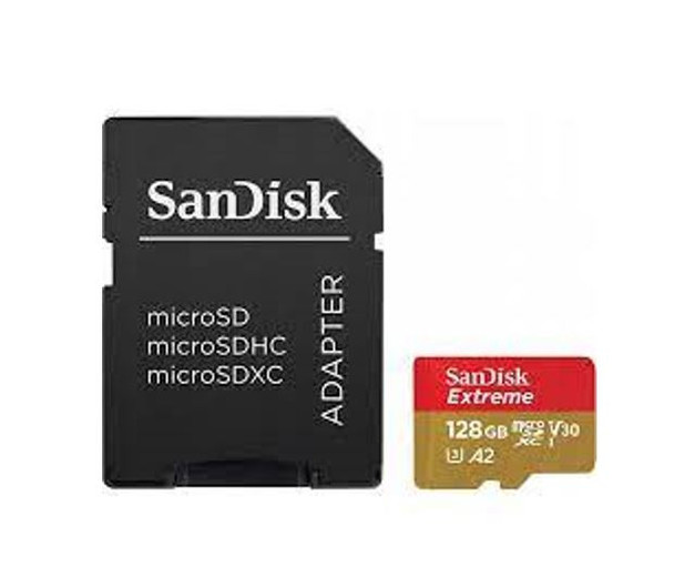 SanDisk-Extreme-microSDXC,-SQXAA-128GB,-V30,-U3,-C10,-A2,-UHS-I,-190MB/s-R,-90MB/s-W,-4x6,-SD-adaptor,-Lifetime-Limited,-Action-Cam-SDSQXAA-128G-GN6AA-Rosman-Australia-1