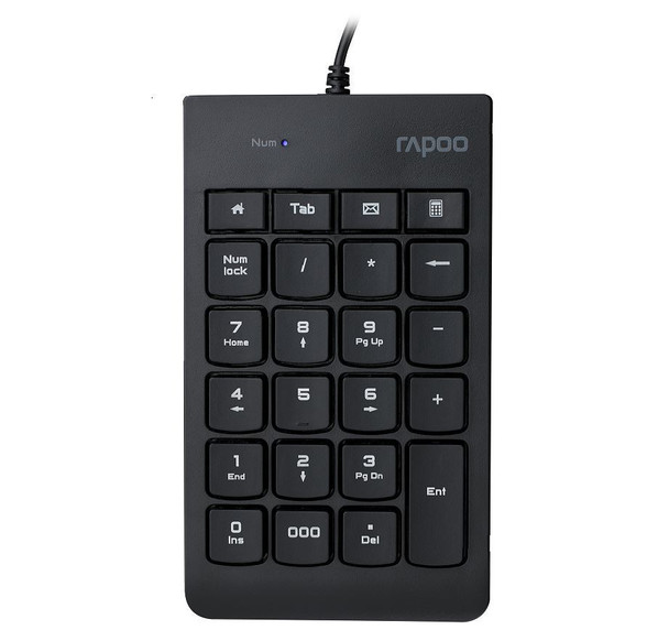 RAPOO-K10-Wired-Numeric-NumberPad-Keyboard----Spill-Resistant-Design,-Laser-Carved-Keycap,-Spill-Resistant-Design-K10-Rosman-Australia-1