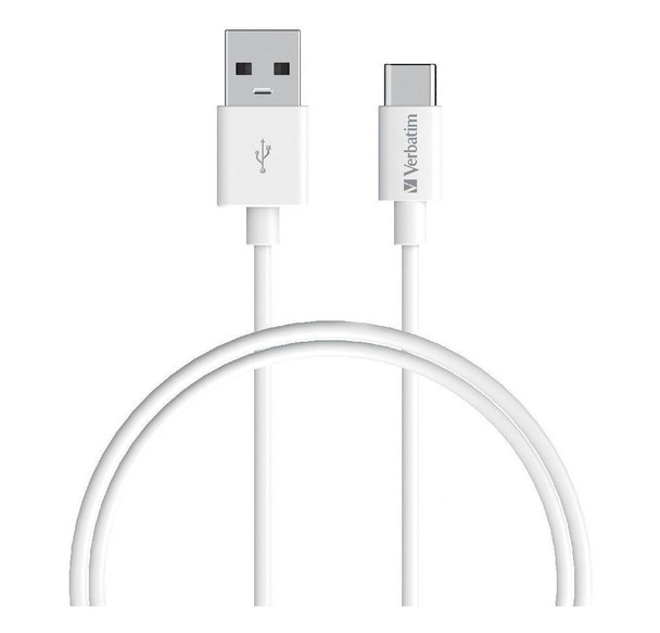 Verbatim-Charge--Sync-USB-C-Cable-1m---White-USB-C-to-USB-A-66584-Rosman-Australia-1