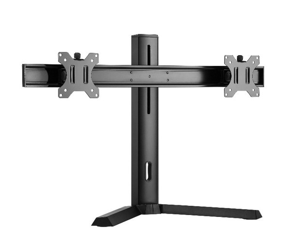 Brateck-Dual-Free-Standing-Screen-Classic-Pro-Gaming-Monitor-Stand-Fit-Most-17"--27"-Monitors,-Up-to-7kgp-per-screen-Black-Color-VESA-75x75/100x100-LDT32-T02-Rosman-Australia-1