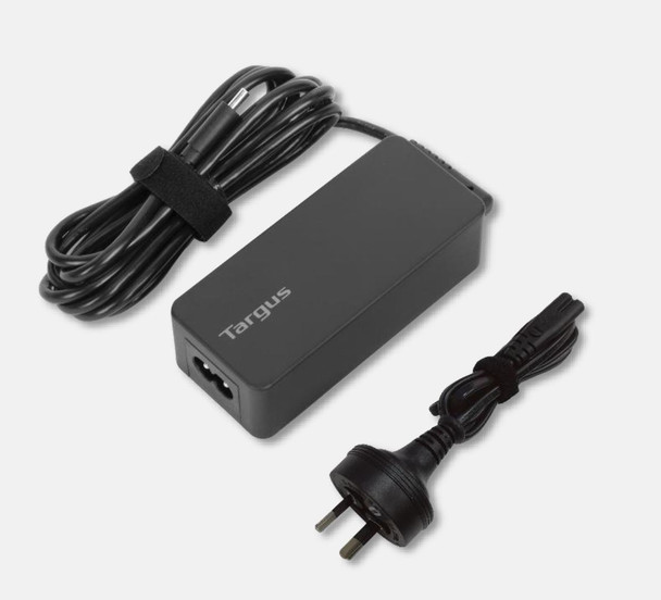 Targus-65W-USB-C-Charger-Power-Delivery-Charge-USB-C-Laptop-Tablet-Mobile-Phone-Built-in-Power-Supply-Protection-1.8M-Cable-2yrs-wty-APA107AU-Rosman-Australia-1