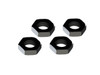 Arrma 310449 17mm Aluminum Wheel Nut (6S BLX) (Black) (4)