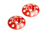 Exotek Racing 1678RED Flite V2 16mm Aluminum Wing Buttons (Red) (2)