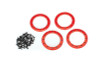 Traxxas 8169R Beadlock Rings, Aluminum (1.9") (Red)