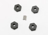 Traxxas 7154 12mm Hex Wheel Hubs w/Axle Pins (4), 1/16