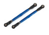 Traxxas 8997X Aluminum Toe Links, 119.8mm, Front, Blue (For use with #8995 WideMaxx Suspension Kit)