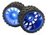 Powerhobby Scorpion Belted Monster Truck Tires / Wheels w/ 17mm Hex (2) Sport-Blue