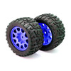 Powerhobby Raptor XL Belted Tires / Viper Wheels (2) Traxxas X-Maxx 8S-Blue