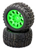 Powerhobby Raptor XL Belted Tires / Viper Wheels (2) Traxxas X-Maxx 8S-Green