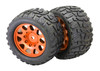 Powerhobby Raptor XL Belted Tires / Viper Wheels (2) Traxxas X-Maxx 8S-Orange