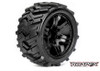 Roapex Morph 1/10 Stadium Truck Tires, Mounted on Black Wheels, 0 Offset, 12mm Hex (1 pair)