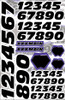 XXX Main Racing N004 Decals Moto Number Black