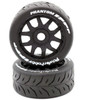 Power Hobby 1/8 GT Phantom Belted Soft Compound Tires 17mm Hex (Black)