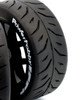 Power Hobby 1/8 GT Phantom Belted Medium Compound Tires 17mm Hex (Black)