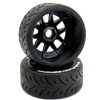 Power Hobby 1/8 GT Phantom Belted Medium Compound Tires 17mm Hex (Black)