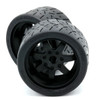 Power Hobby 1/8 Gripper 54/100 Belted Mounted Tires 17mm Black